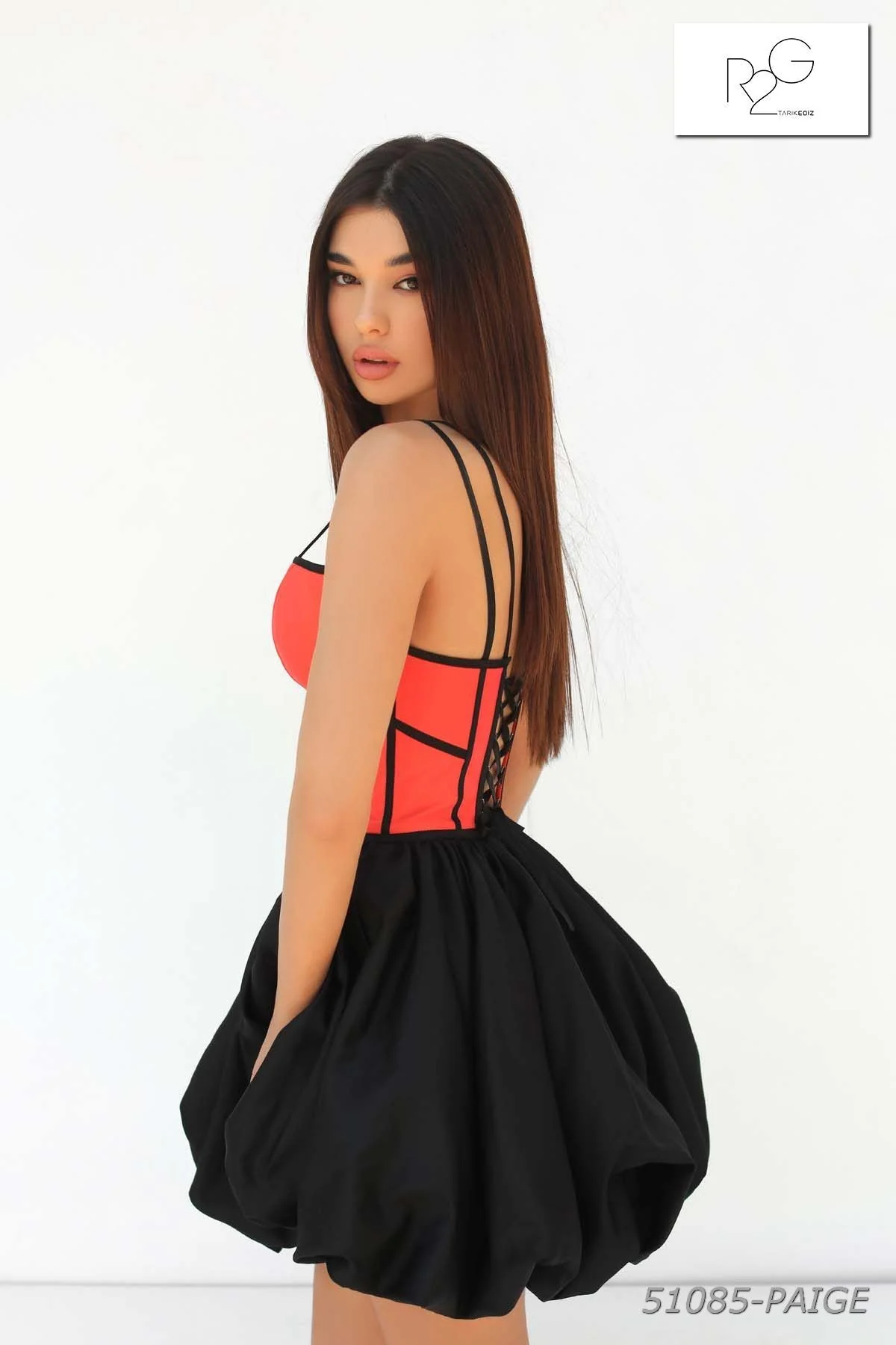 Tarik Ediz 51085 - Corset Bubble Hem Cocktail Dress - Image 3