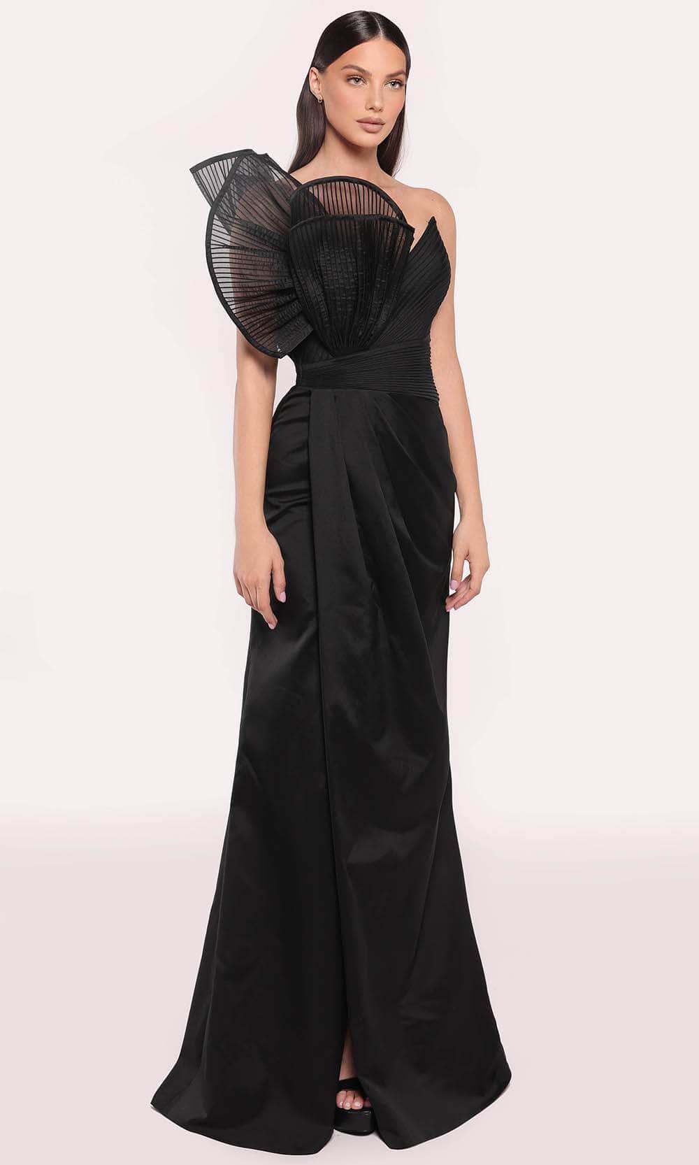 Tarik Ediz 98705 - Draped Crumbcatcher Evening Gown