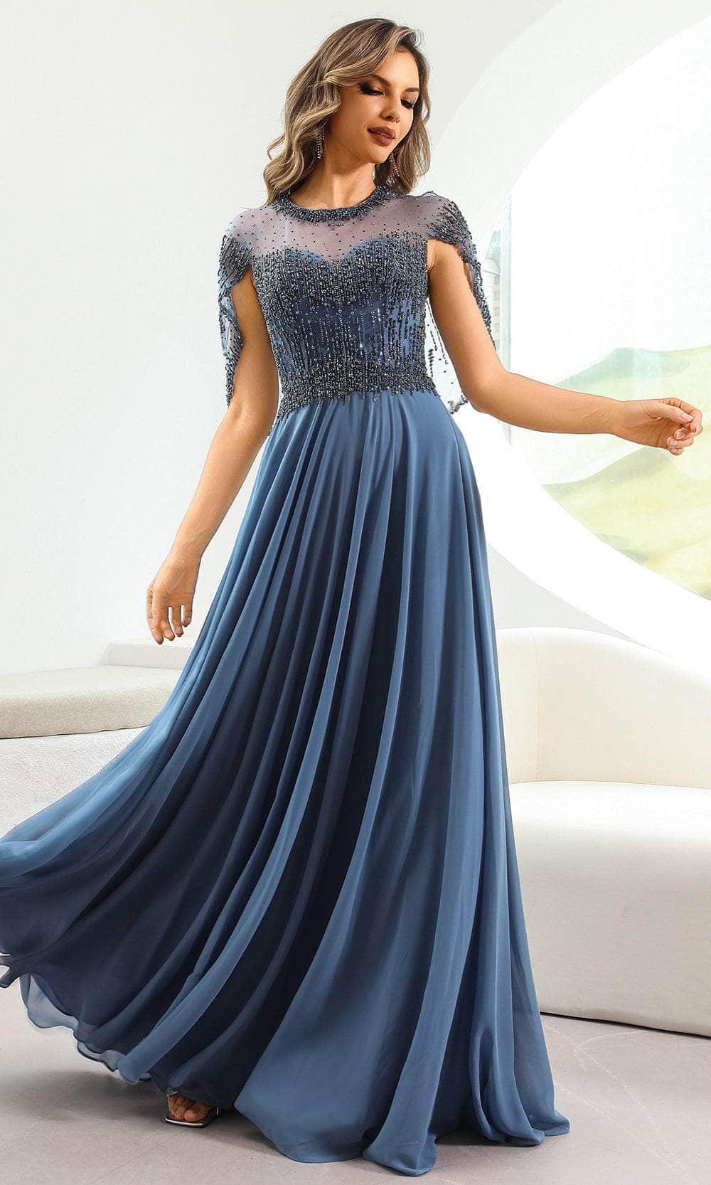 Terani Couture 251M4563 - Chiffon A-Line Evening Dress - Image 3