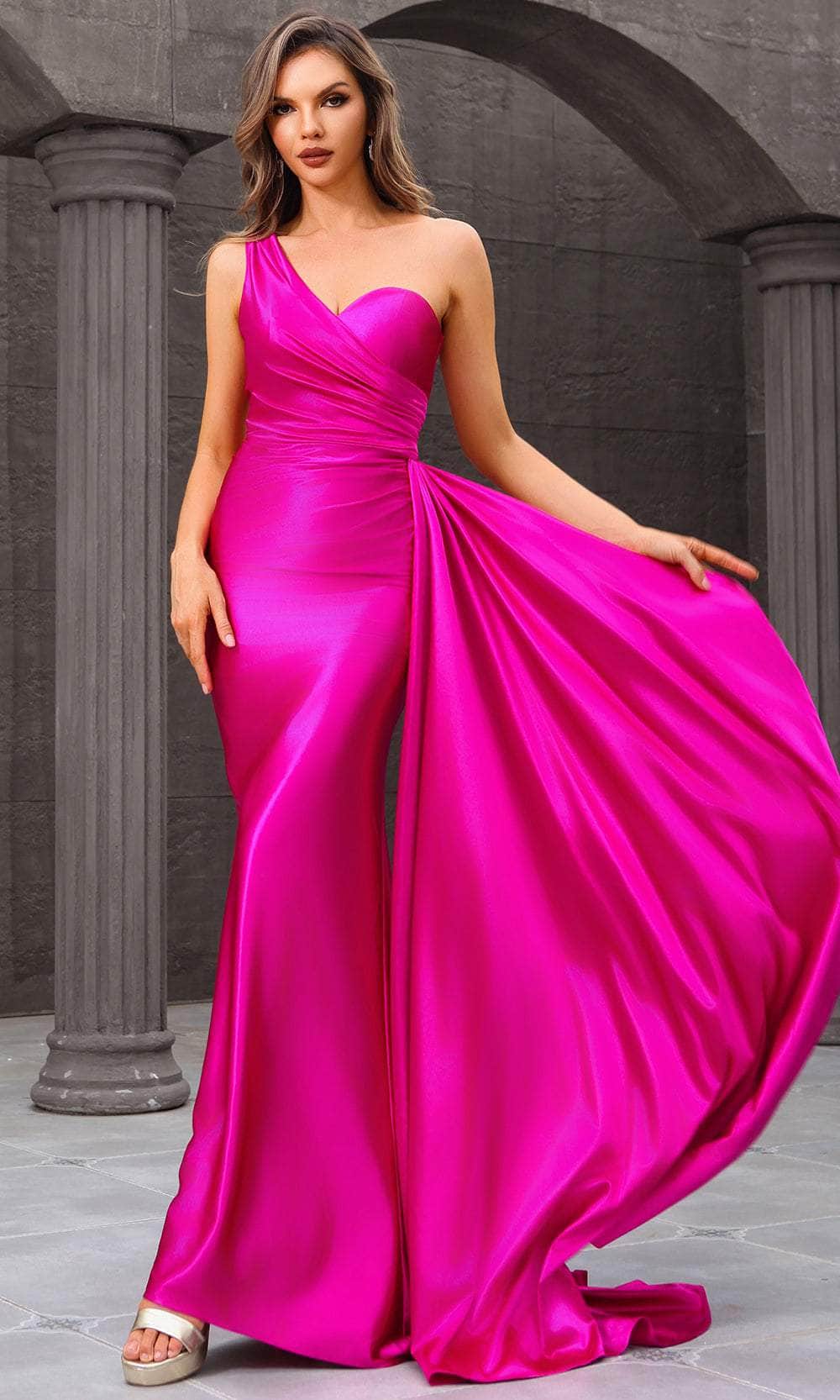 Terani Couture 251P4123 - One Shoulder Ruched Prom Dress - Image 4