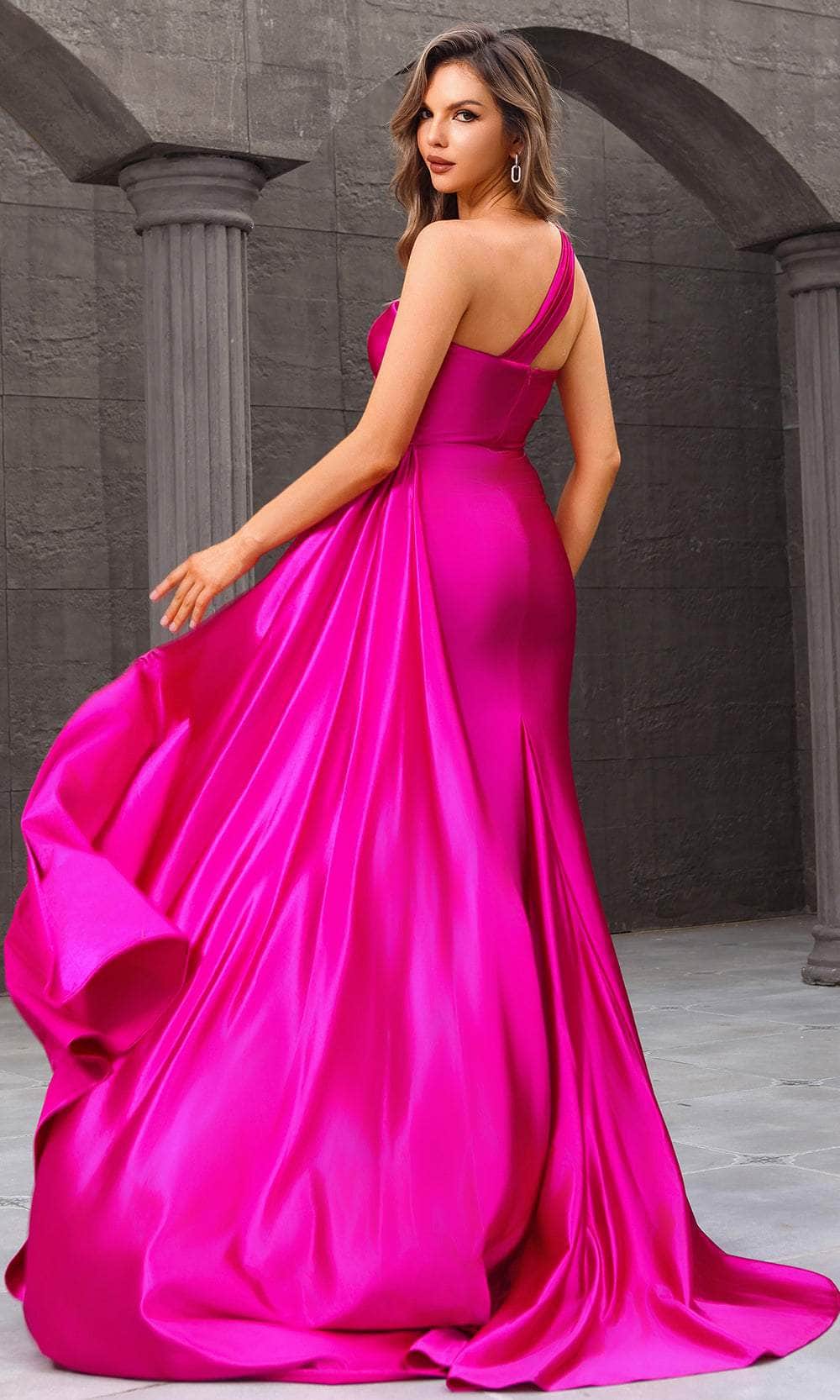 Terani Couture 251P4123 - One Shoulder Ruched Prom Dress - Image 5