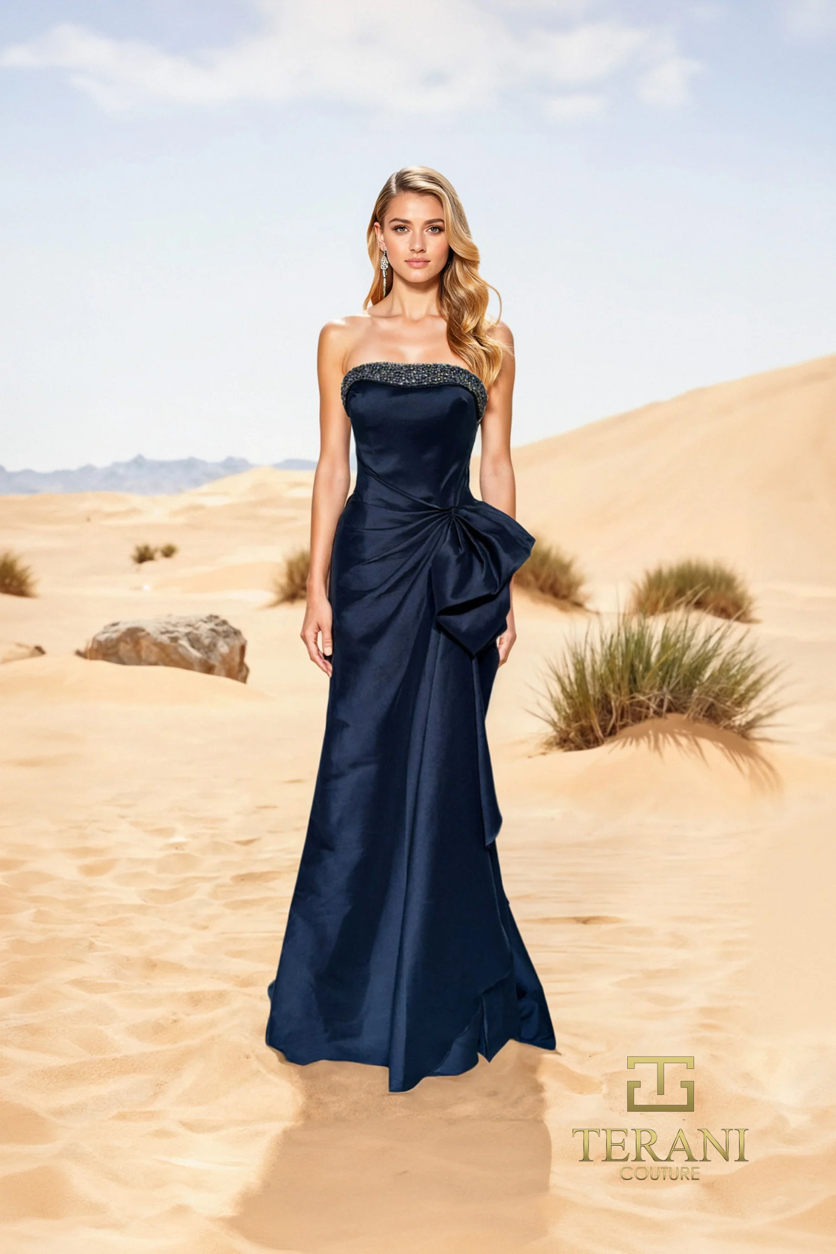 Terani Couture 252E5131 - Strapless Ruffled Peplum Evening Gown - Image 15