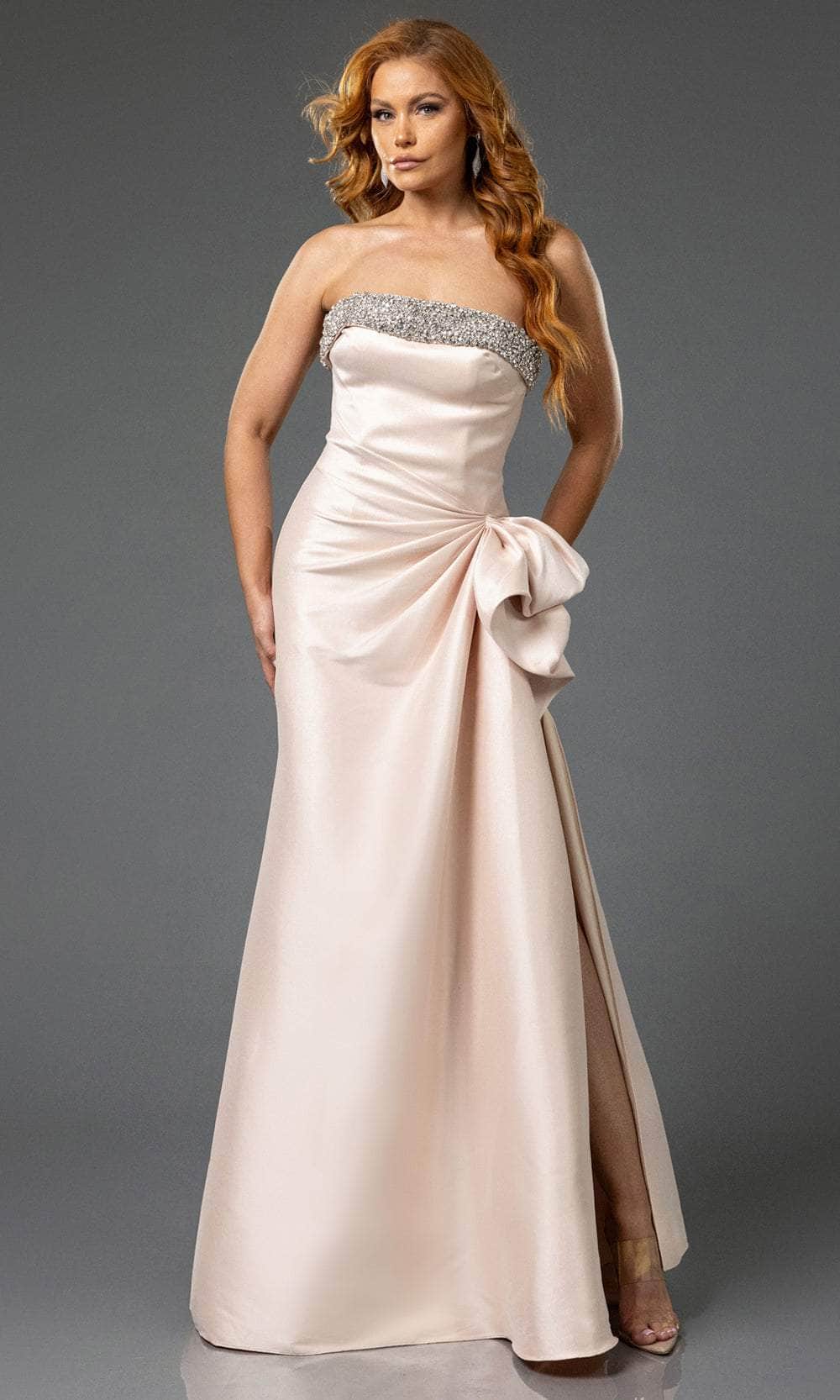 Terani Couture 252E5131 - Strapless Ruffled Peplum Evening Gown - Image 4