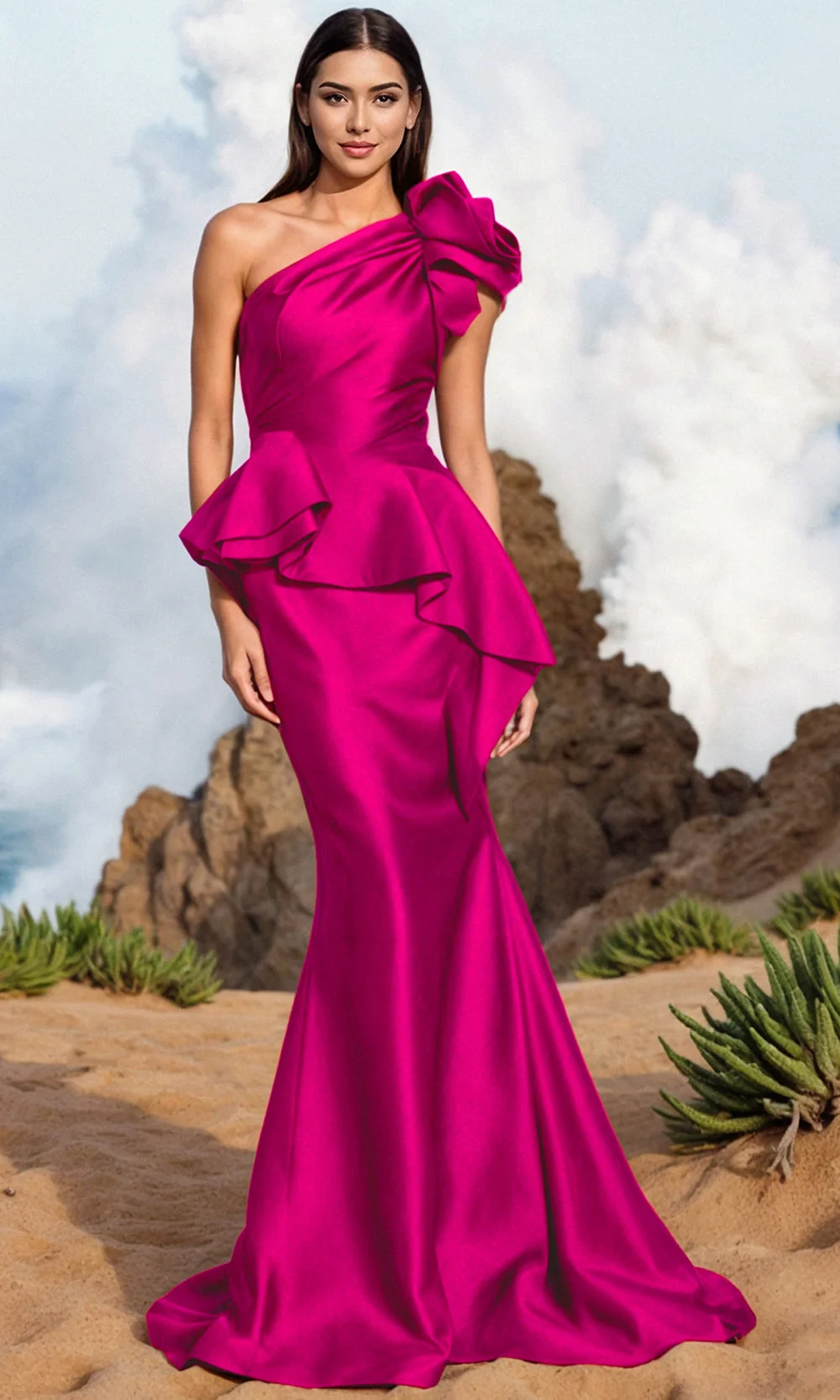 Terani Couture 252E5546 - Tiered Ruffle Mermaid Formal Gown - Image 5