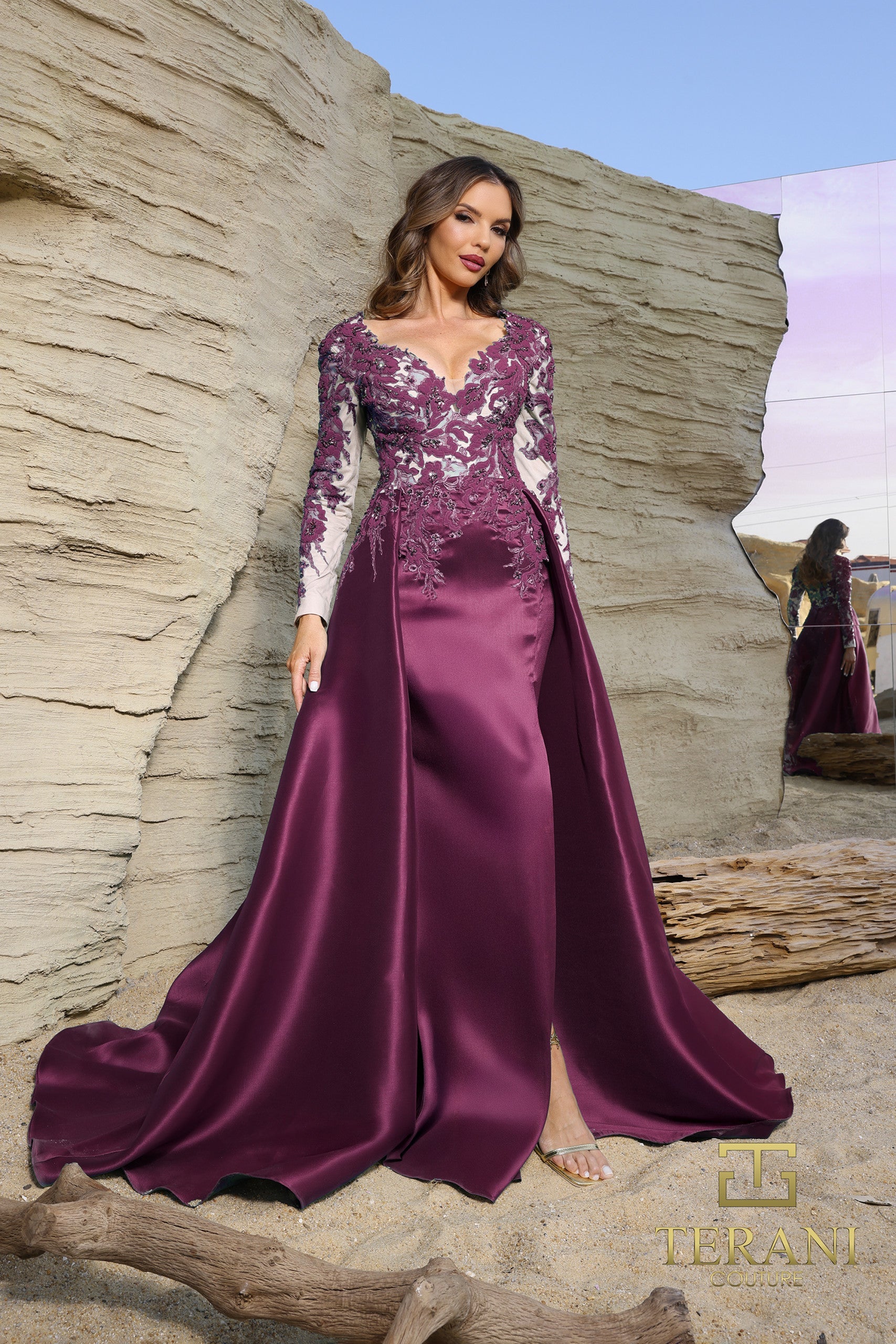 Terani Couture 252M5311 - Overskirt Gown - Image 4