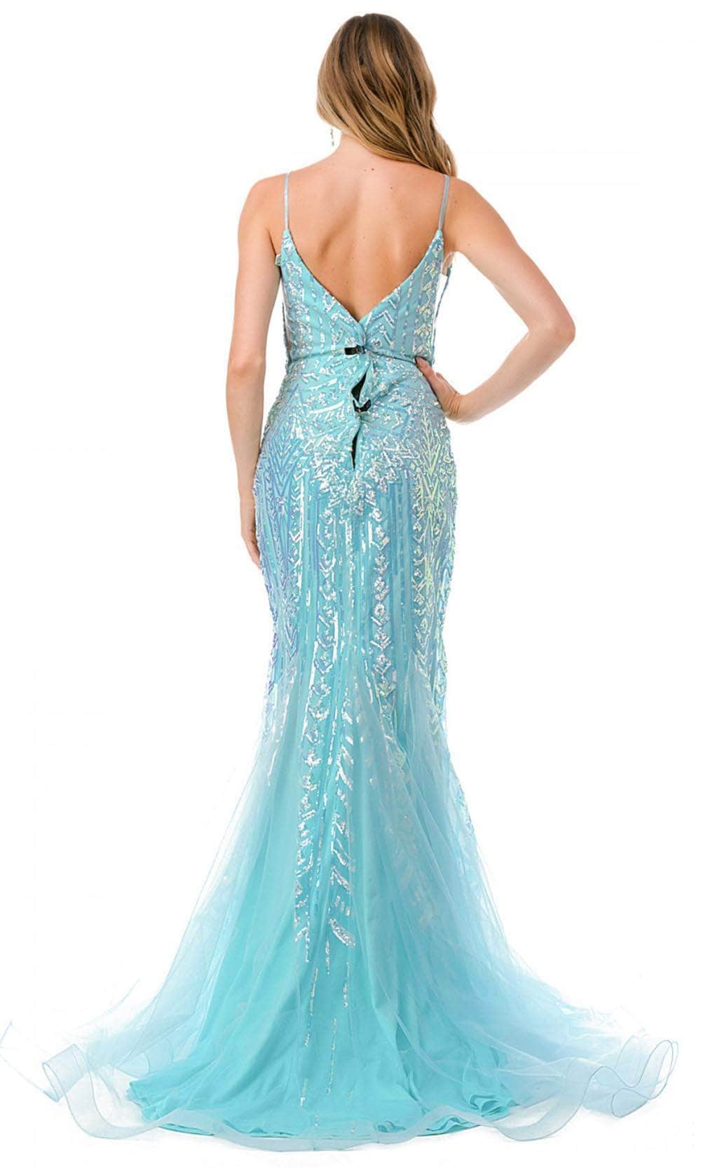 Trevi Collection L2816J - Fitted Bodice Embellished Gown - Image 2
