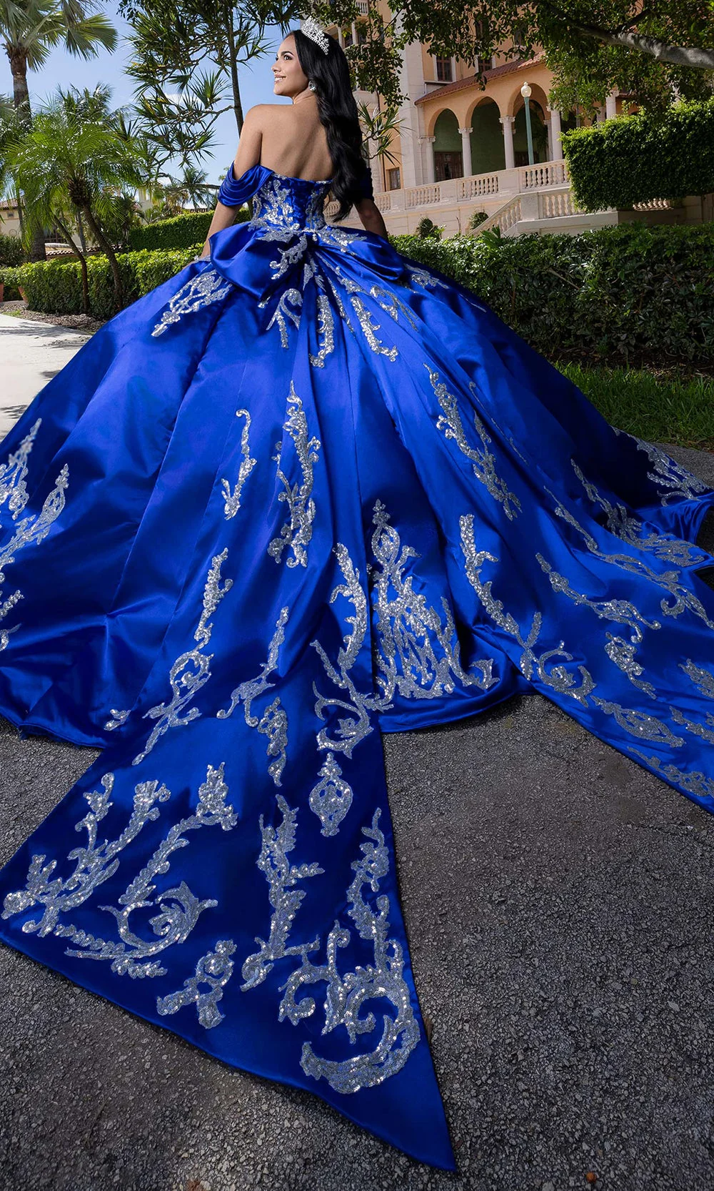 Vizcaya by Mori Lee 4080009 - Sparkle Sweetheart Quinceanera Satin Gown - Image 6