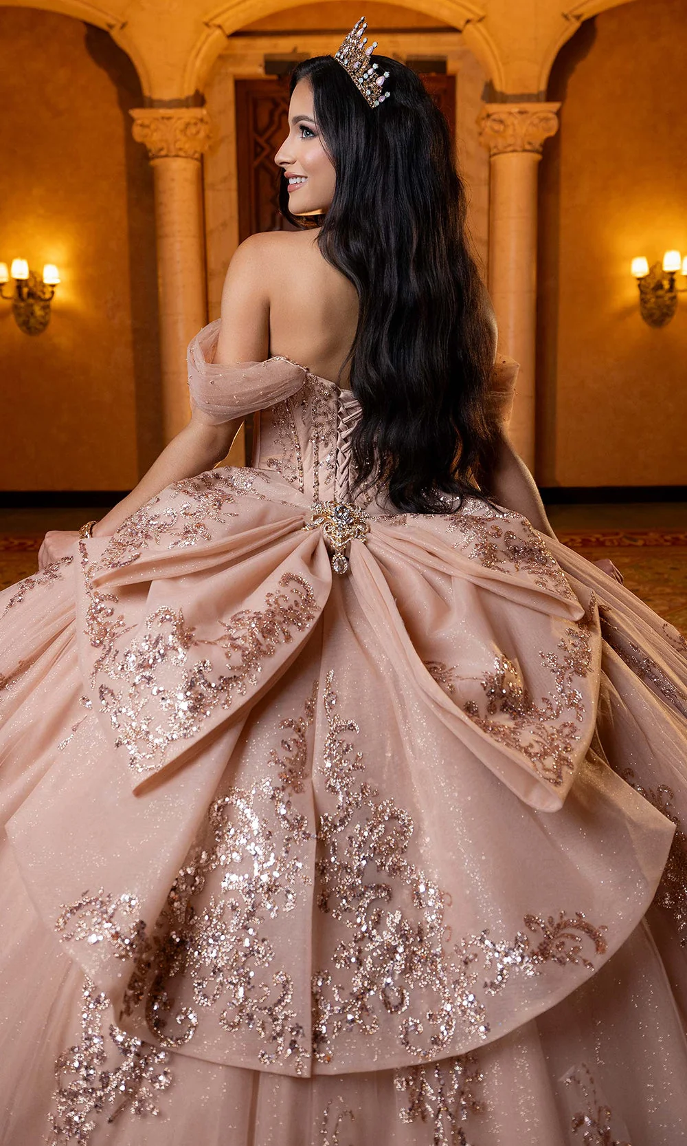 Vizcaya by Mori Lee 4080013 - Crystal Beaded Sweetheart Quinceanera Gown - Image 9