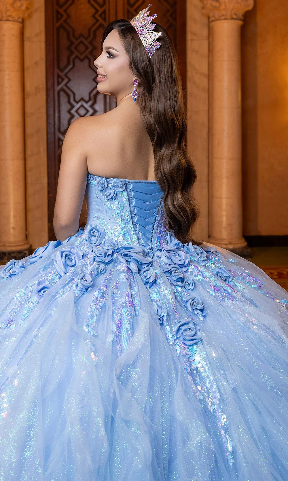 Vizcaya by Mori Lee 4080020 - Sweetheart Neck 3D Floral Accent Ballgown - Image 10
